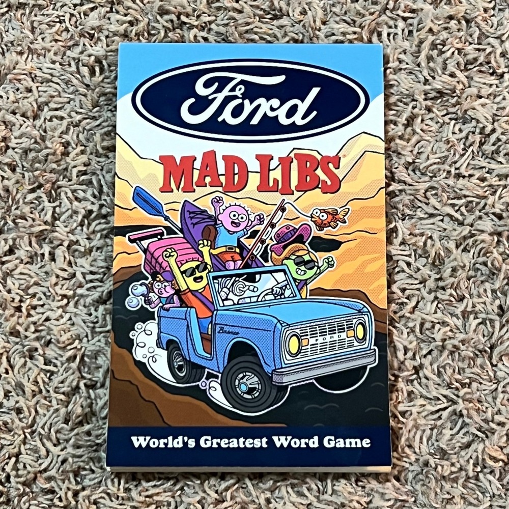 Ford Mad Libs World's Greatest Word Game Bronco Pickup Truck Fun Activity‎ Book